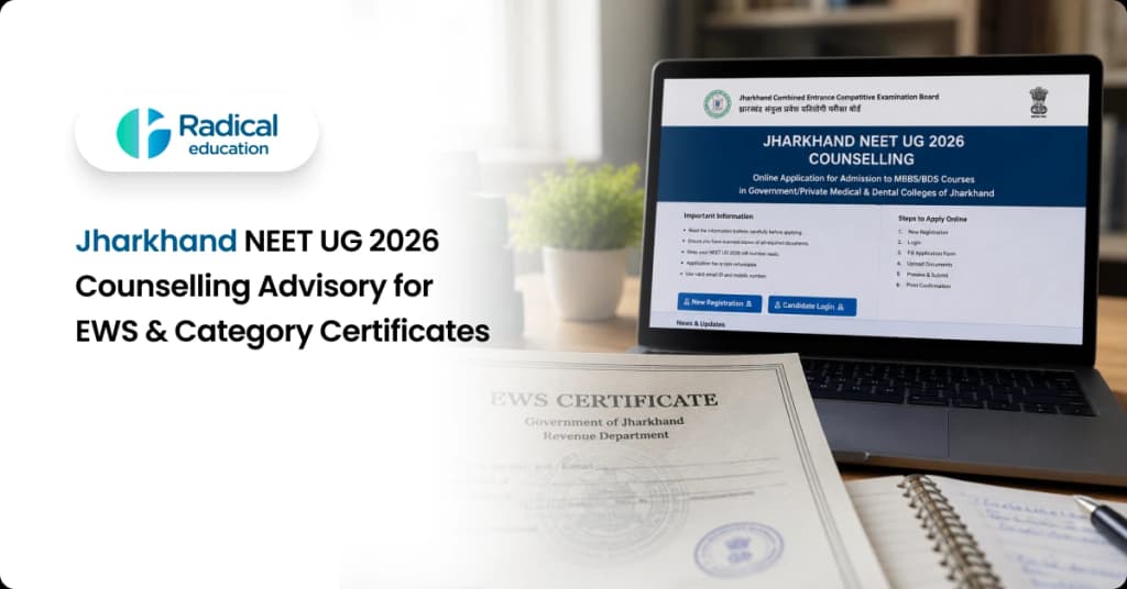 Jharkhand NEET UG 2026 Counselling Advisory for EWS & Category Certificates