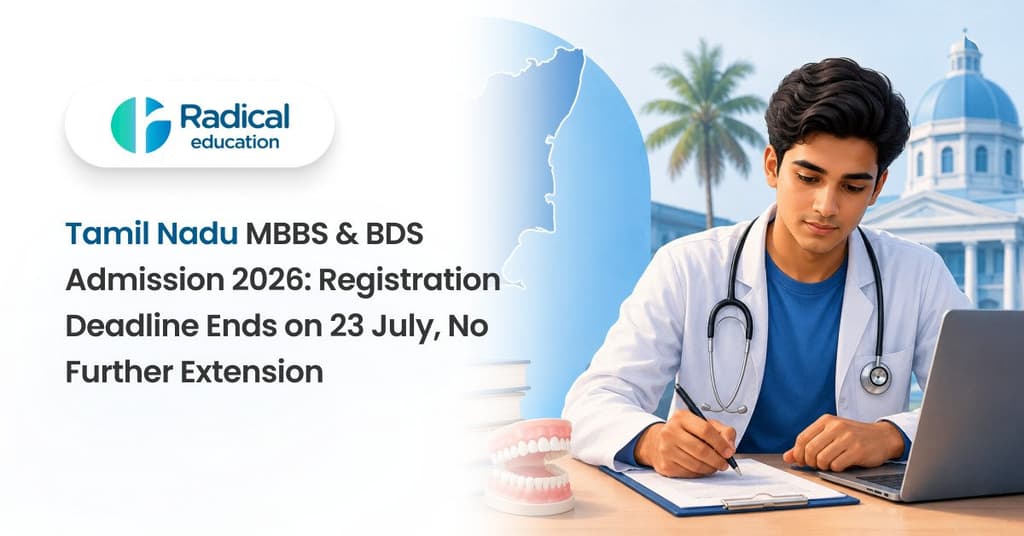 Tamil Nadu MBBS & BDS Admission 2026: Registration Deadline Ends on 23 July, No Further Extension