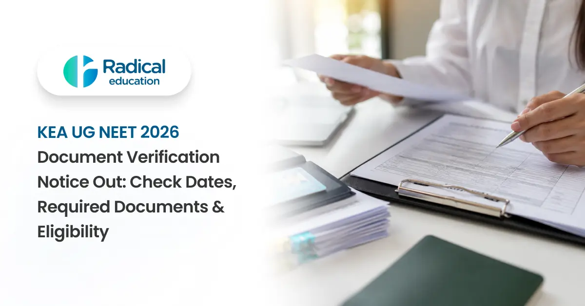 KEA UGNEET 2026 Document Verification Notice Out: Check Dates, Required Documents & Eligibility
