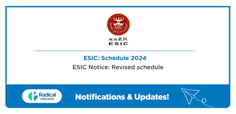 ESIC Notice: Revised schedule