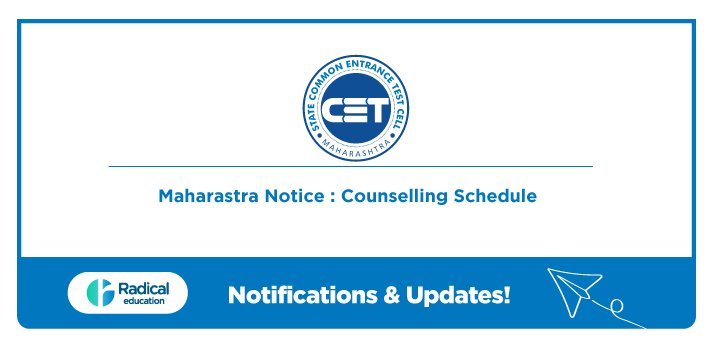 Maharashtra notice: Counselling Schedule