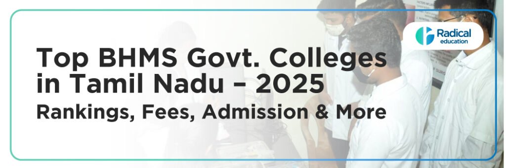 top BHMS govt. colleges in Tamil Nadu