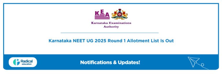Karnataka NEET UG 2025 Round 1 Allotment List.