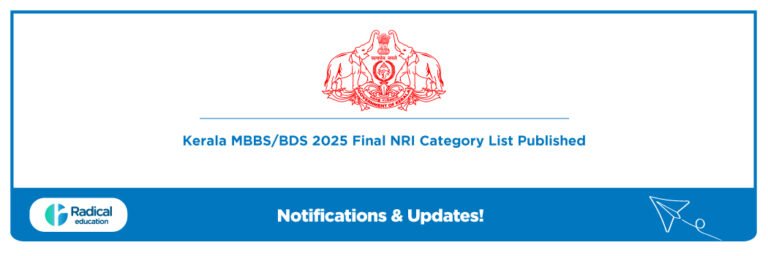 Kerala MBBS/BDS 2025 Final NRI Category List Published