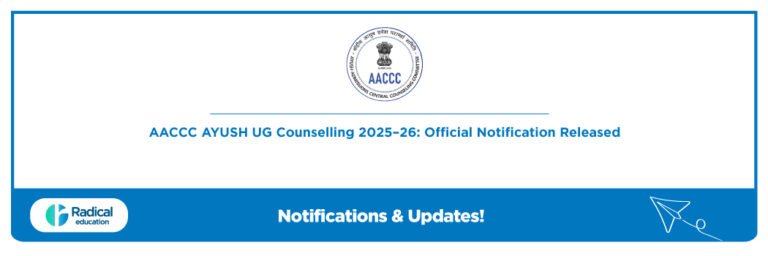 AACCC AYUSH UG Counselling 2025–26: Official Notification Released