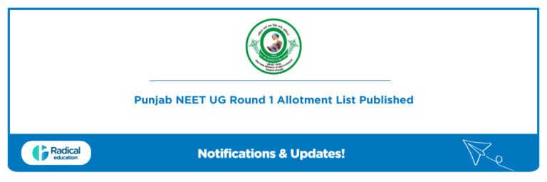 Punjab NEET UG Round 1 Allotment List Published