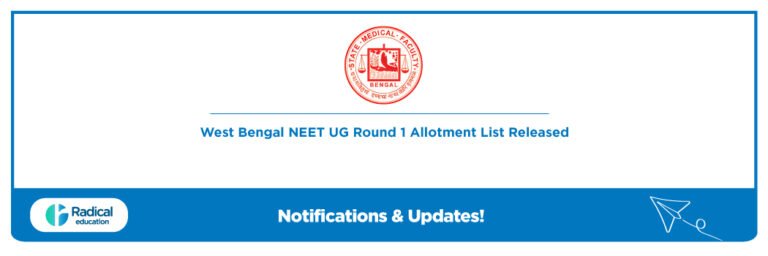 West Bengal NEET UG Round 1 Allotment List Released