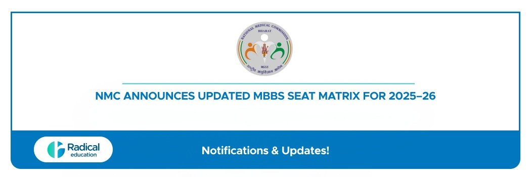 NMC Announces Updated MBBS Seat Matrix for 2025–26